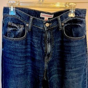 Lucky Brand wide leg jeans.